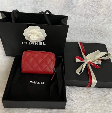 chanel heart card wallet|authentic chanel wallet.